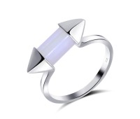 Rose Quartz Silver Rings NSR-2073